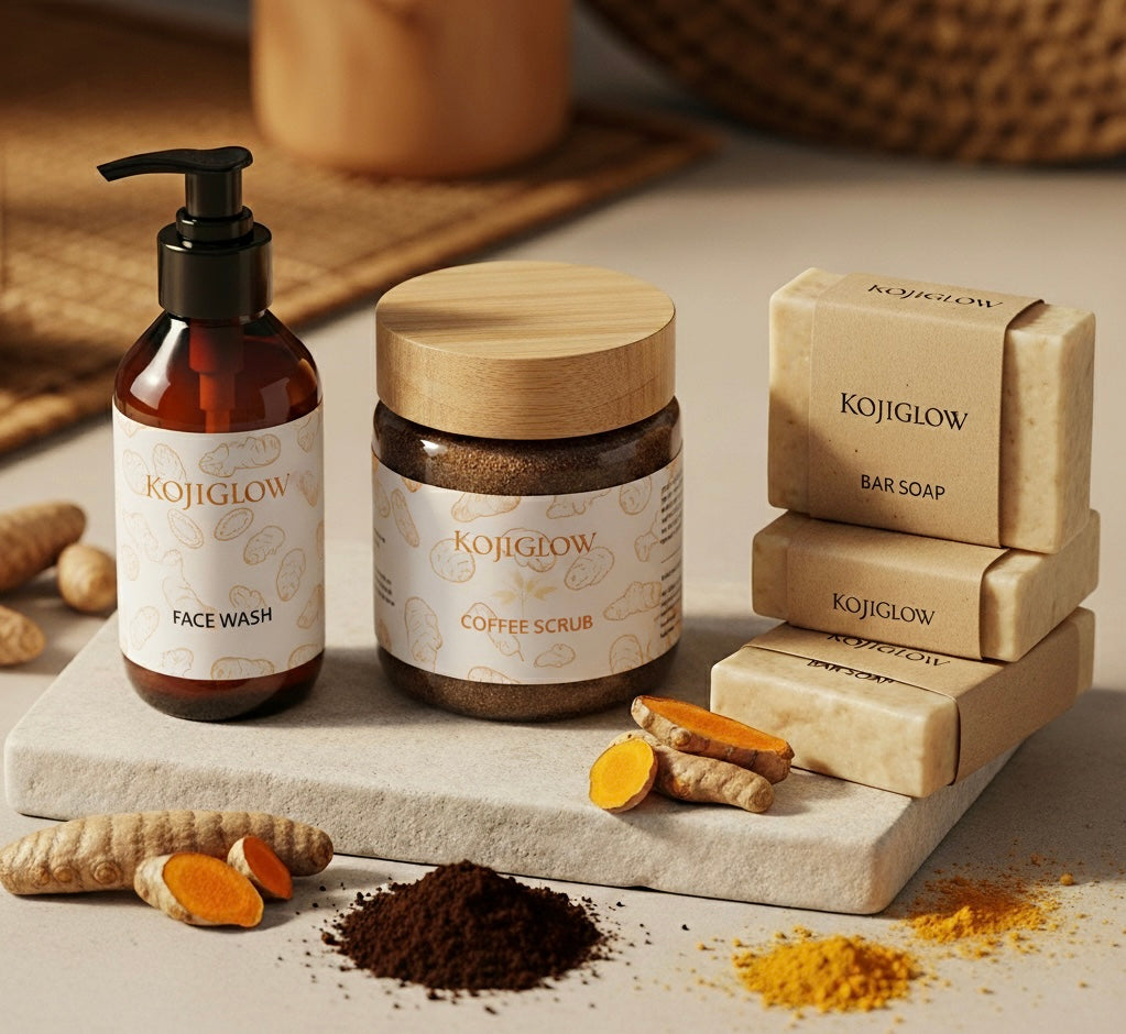 KojiGlow Cleansers™: Latte Love™ Turmeric + Kojic Acid Coffee Scrub