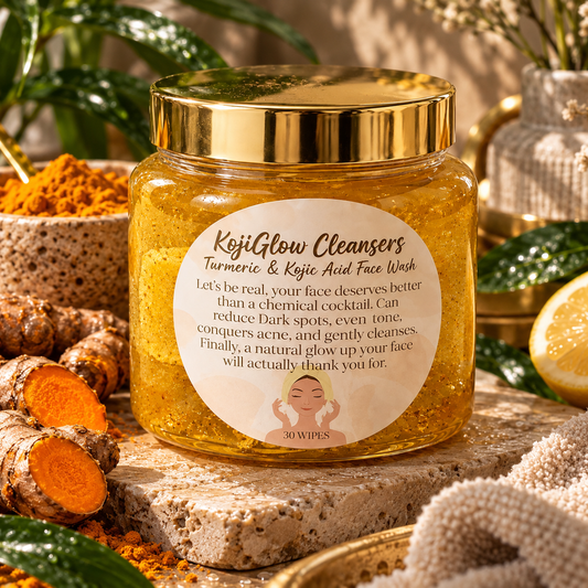 KojiGlow Cleansers™ | Turmeric + Kojic Acid Foaming Pads