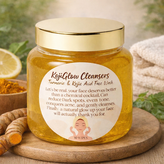KojiGlow Cleansers™: Turmeric & Kojic Acid Foaming Cleansing Pads