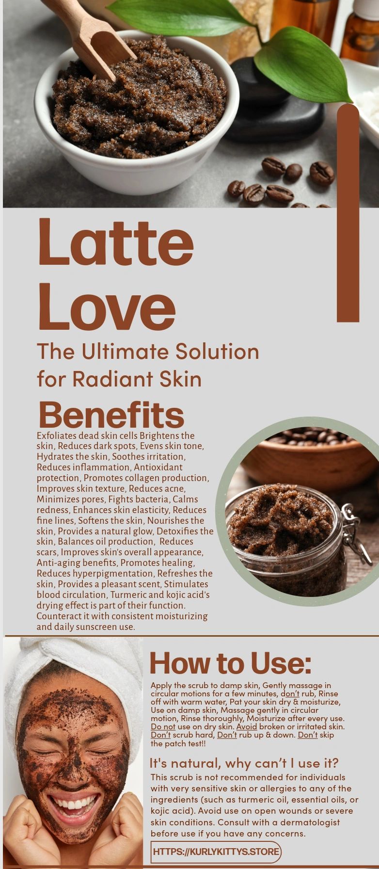 Latte Love™ Turmeric + Kojic Acid Coffee Scrub